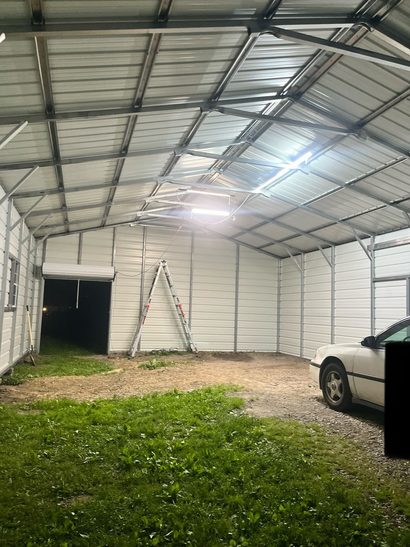 Residential garage interior framing