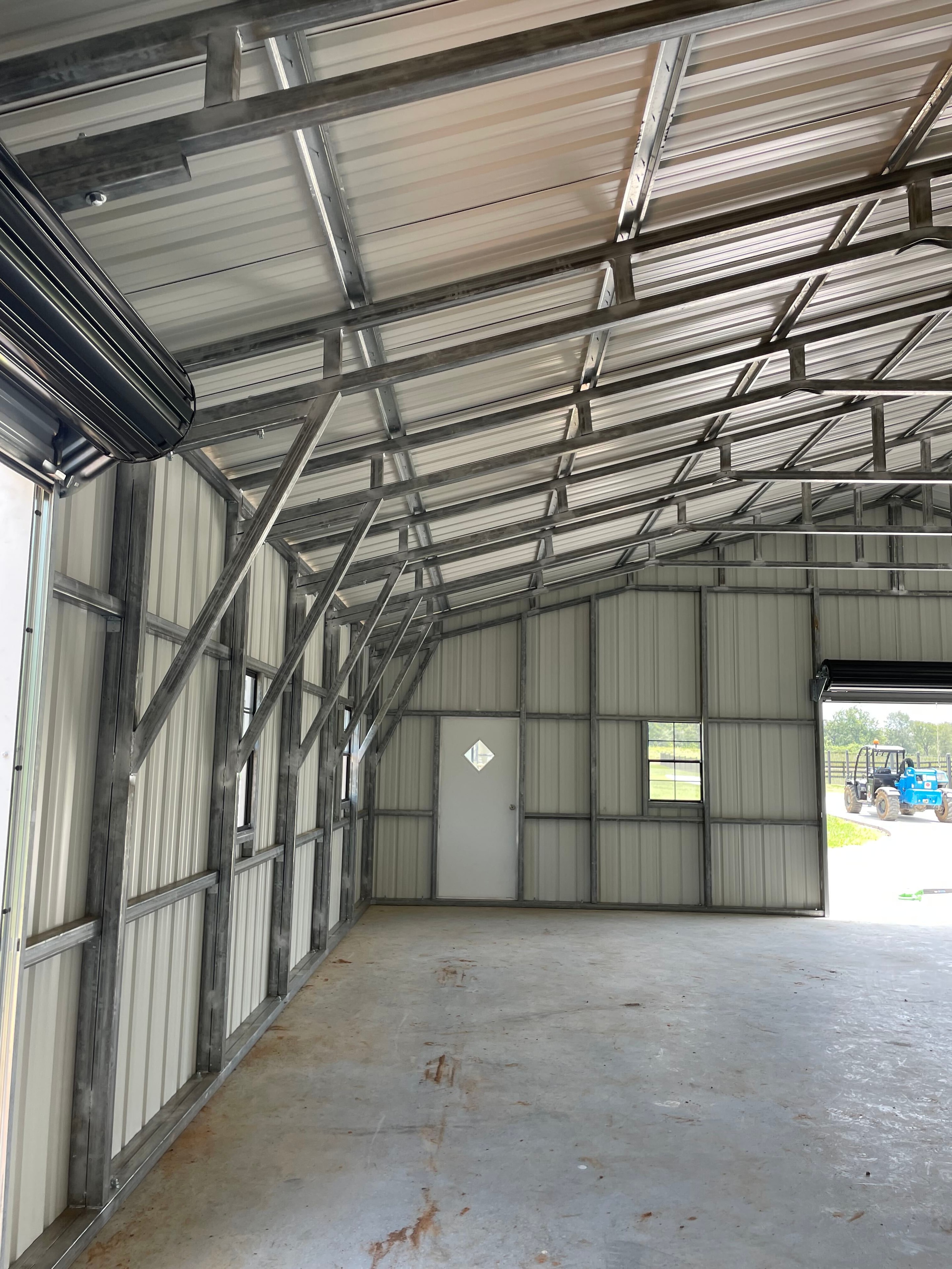 Steel workshop building detail